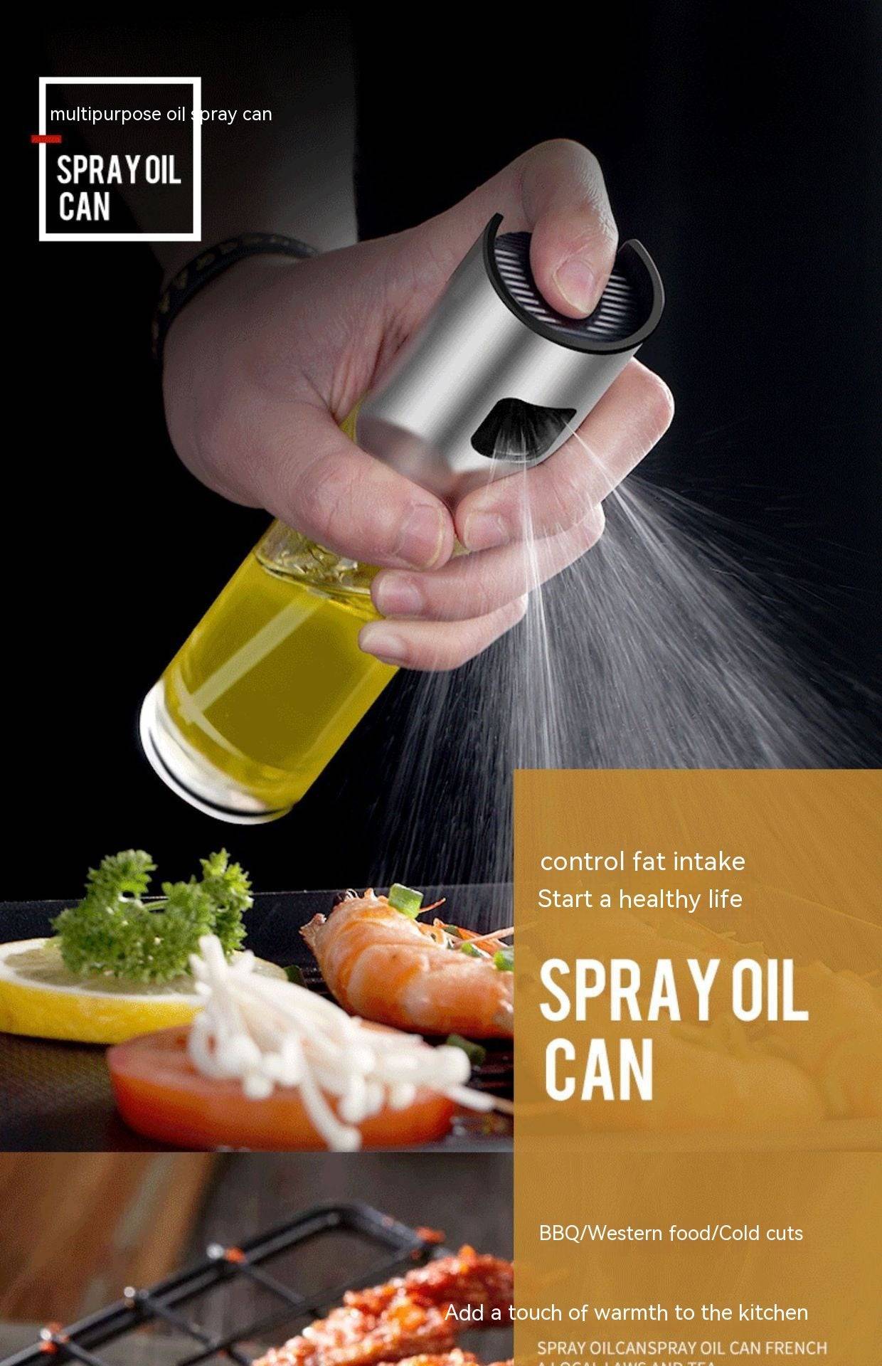 Sleek Glass Oil Spray Bottle | Precise Misting for Healthier Cooking - Cook Lux