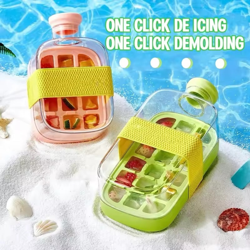 Zero‑contact ice release cup for chilled drinks