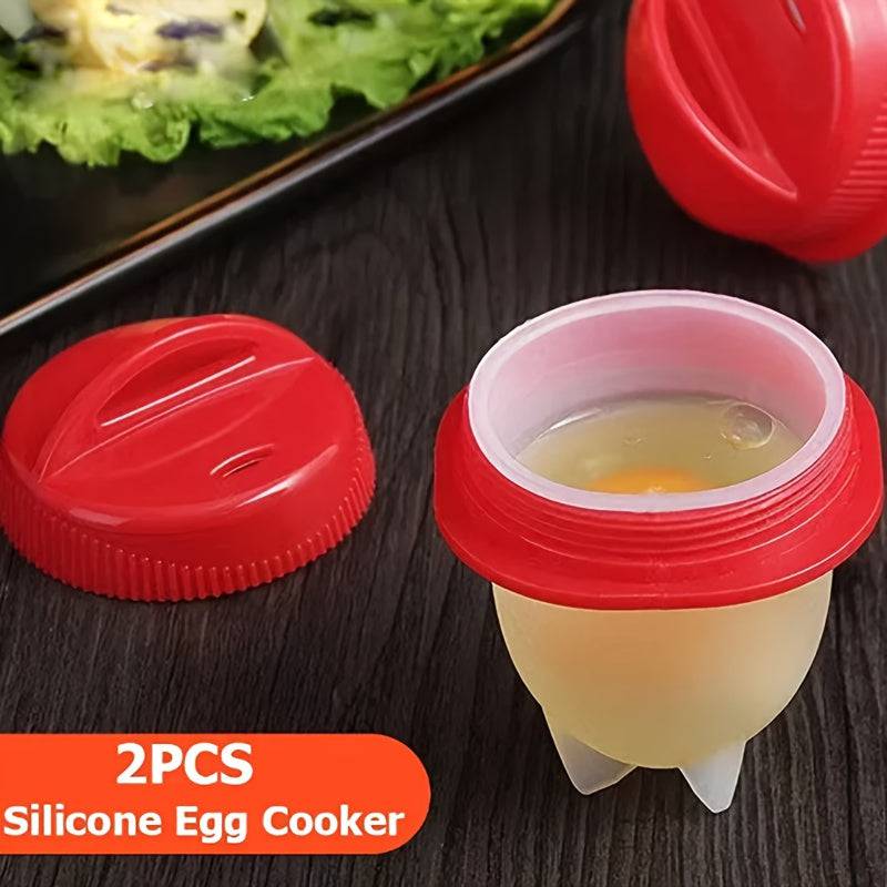 2-Pack Silicone Egg Poachers - Non-Stick Egg Cookers for Perfect Poached Eggs, Dishwasher Safe & Versatile - Cook Lux
