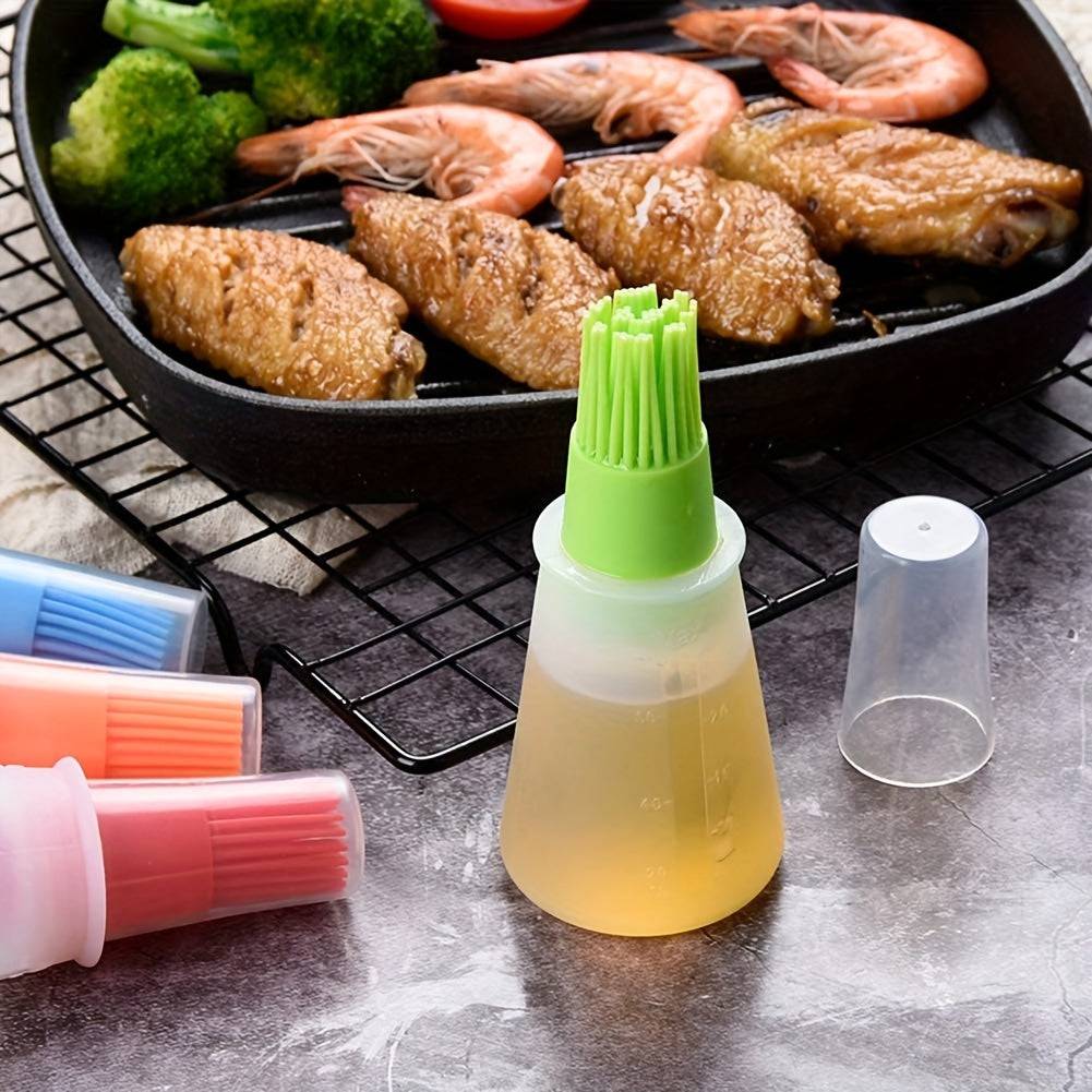 Versatile Silicone Oil Brush and Dispenser – Perfect for Grilling, Baking, and BBQ - Cook Lux