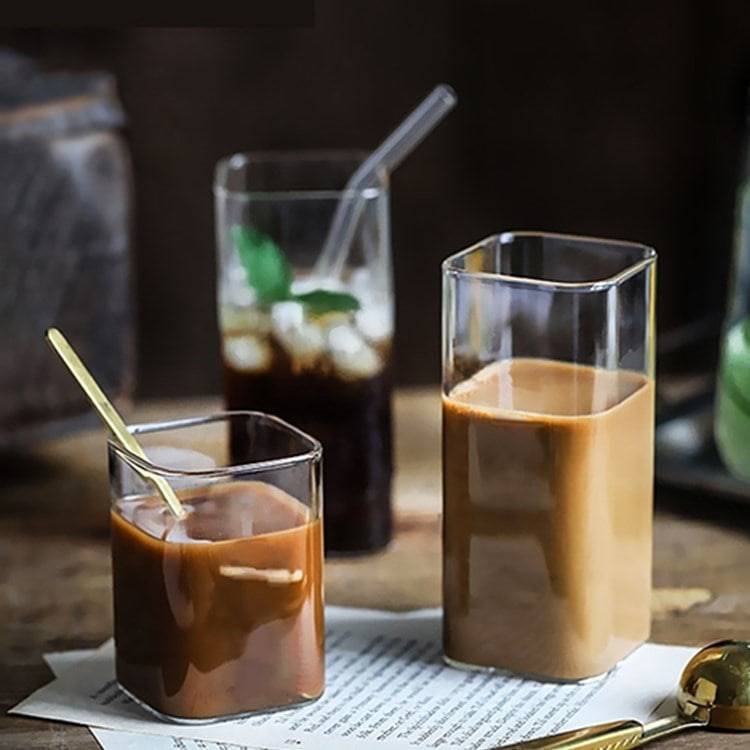 Elegant Borosilicate Glass Square Water Cup | Modern, Durable & Heat-Resistant - Cook Lux