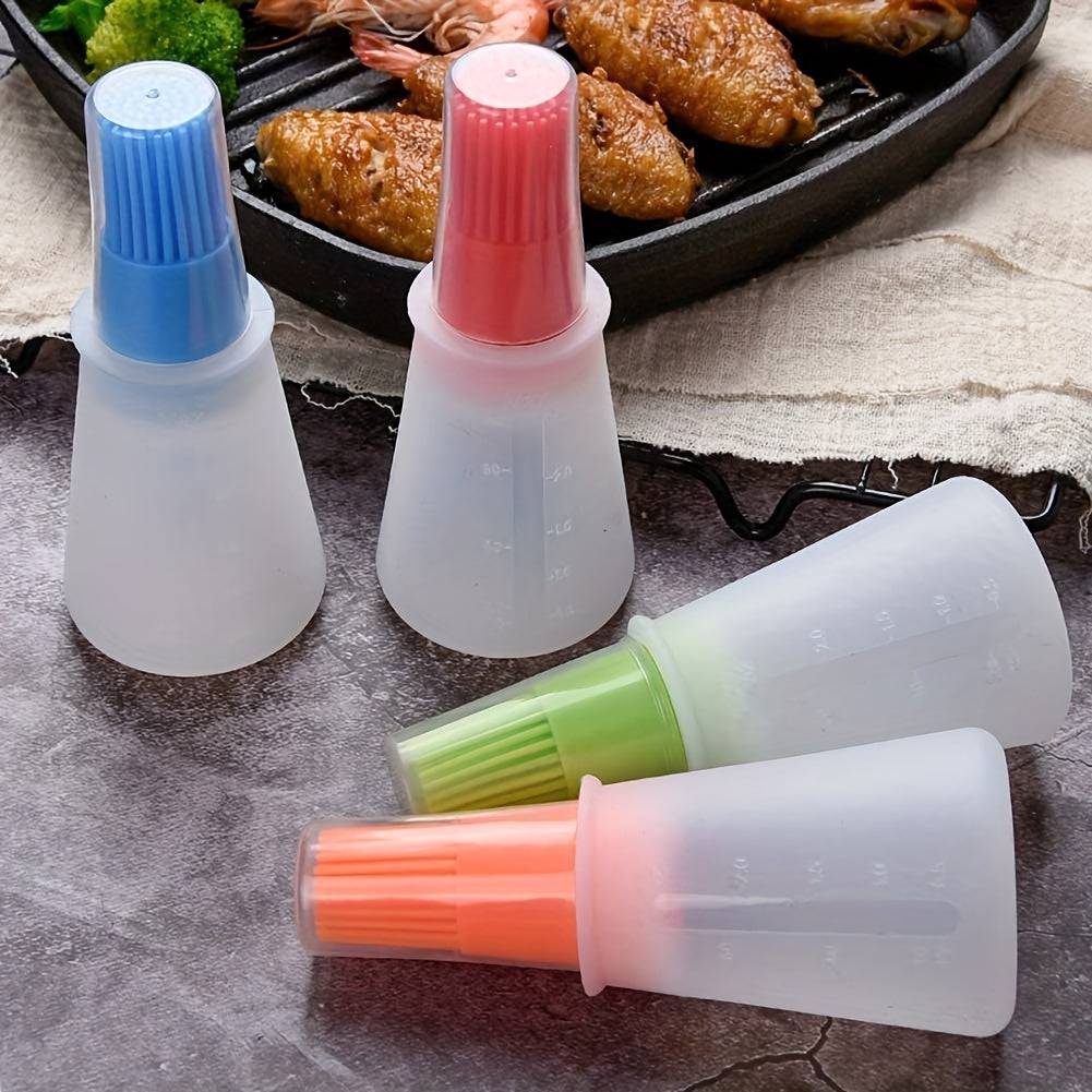 Versatile Silicone Oil Brush and Dispenser – Perfect for Grilling, Baking, and BBQ - Cook Lux