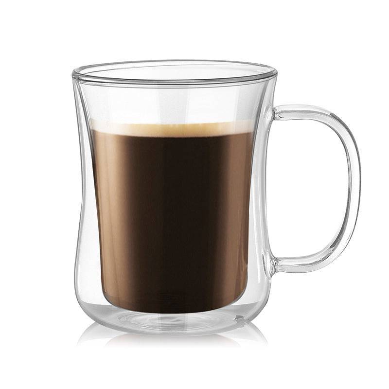 High Borosilicate Glass Double-Wall Coffee Cup: Insulation and Style - Cook Lux