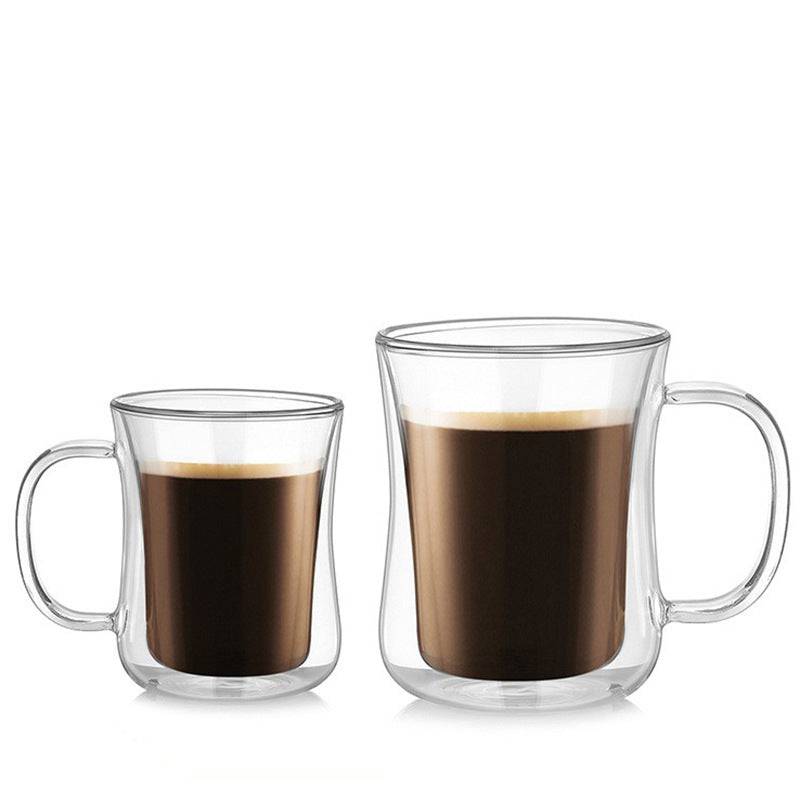 High Borosilicate Glass Double-Wall Coffee Cup: Insulation and Style - Cook Lux
