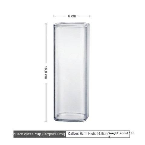 Elegant Borosilicate Glass Square Water Cup | Modern, Durable & Heat-Resistant - Cook Lux