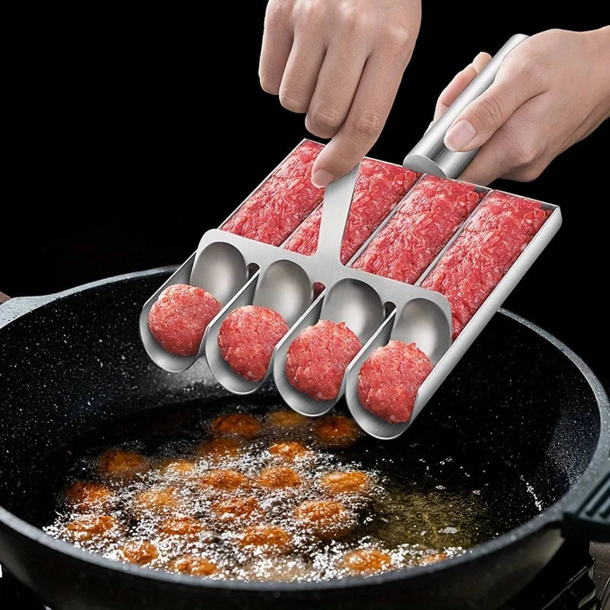 Easy-Release Non-Stick Meatball Maker Set: Perfect Meatballs Every Time - Cook Lux