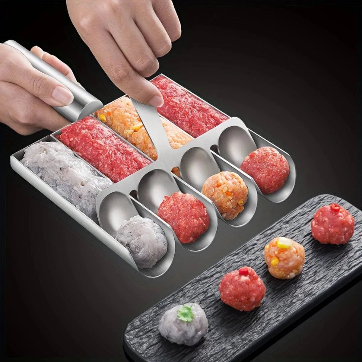Easy-Release Non-Stick Meatball Maker Set: Perfect Meatballs Every Time - Cook Lux