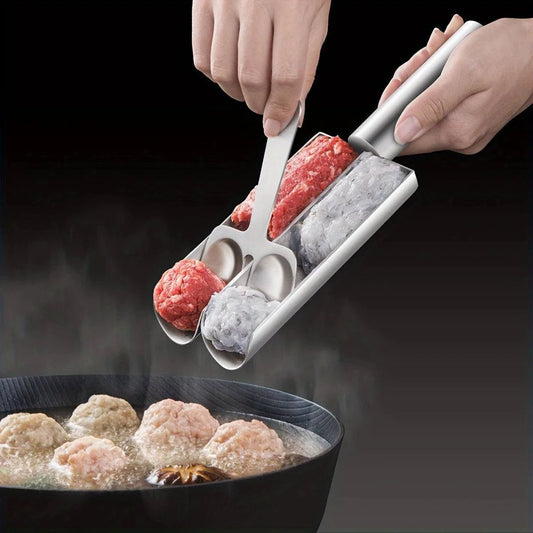 Easy-release meatball scoop with three compartments- Cook Lux
