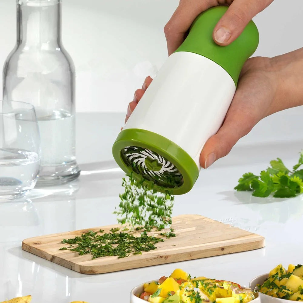 Durable stainless steel spice and herb grinder, grinding fresh spices.