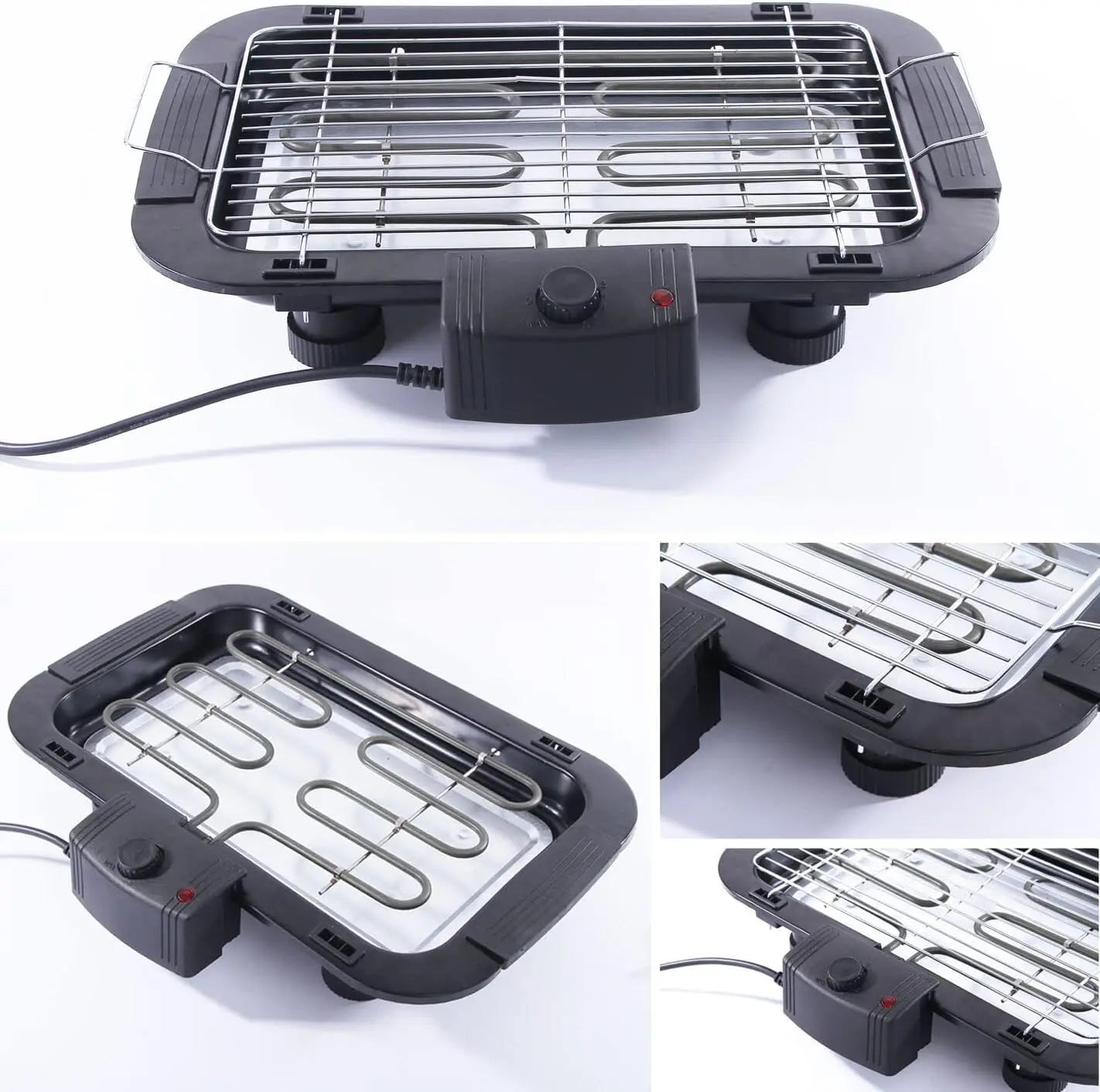 Versatile indoor outdoor electric grill, used on a patio.