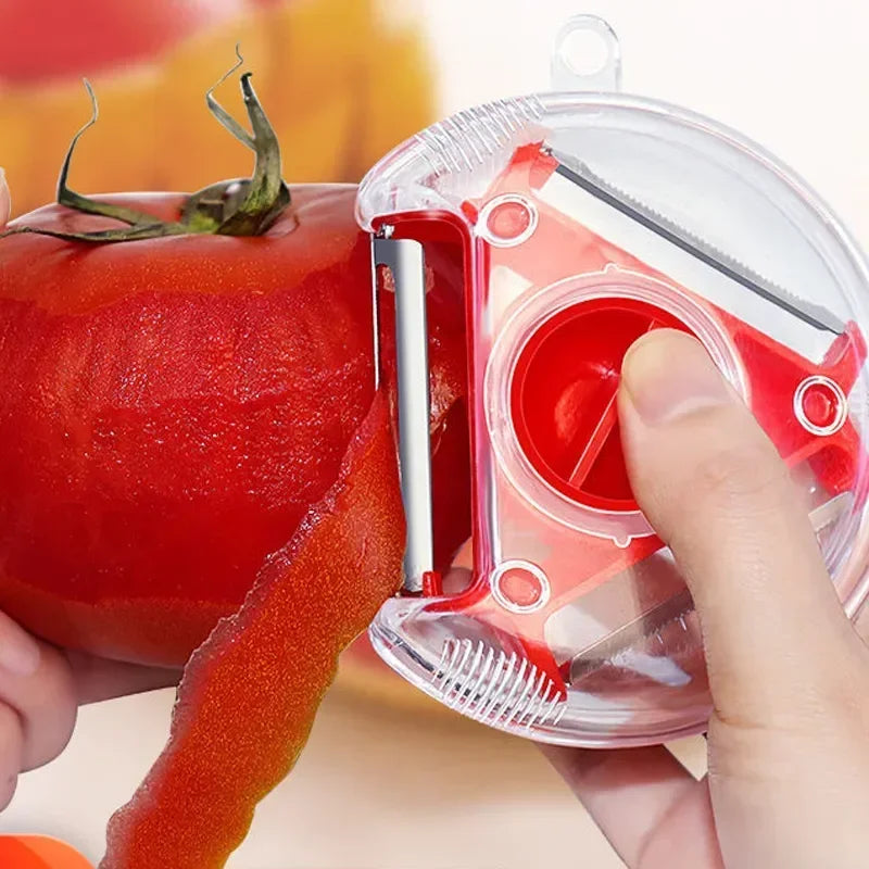 New 3 in 1 Magic Trio Peeler Set Slicer Shredder Peeler Julienne Cutter Multi Peel Blade Zesters Grater Kitchen Tool Accessories - Cook Lux