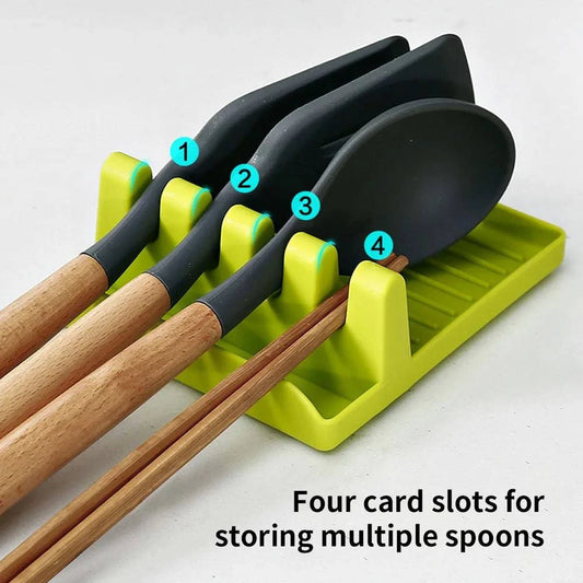 Sleek kitchen cutlery holder with spatulas and forks