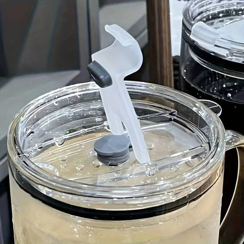 1L Large Glass Cup with Lid and Handle – Versatile Hydration Solution - Cook Lux