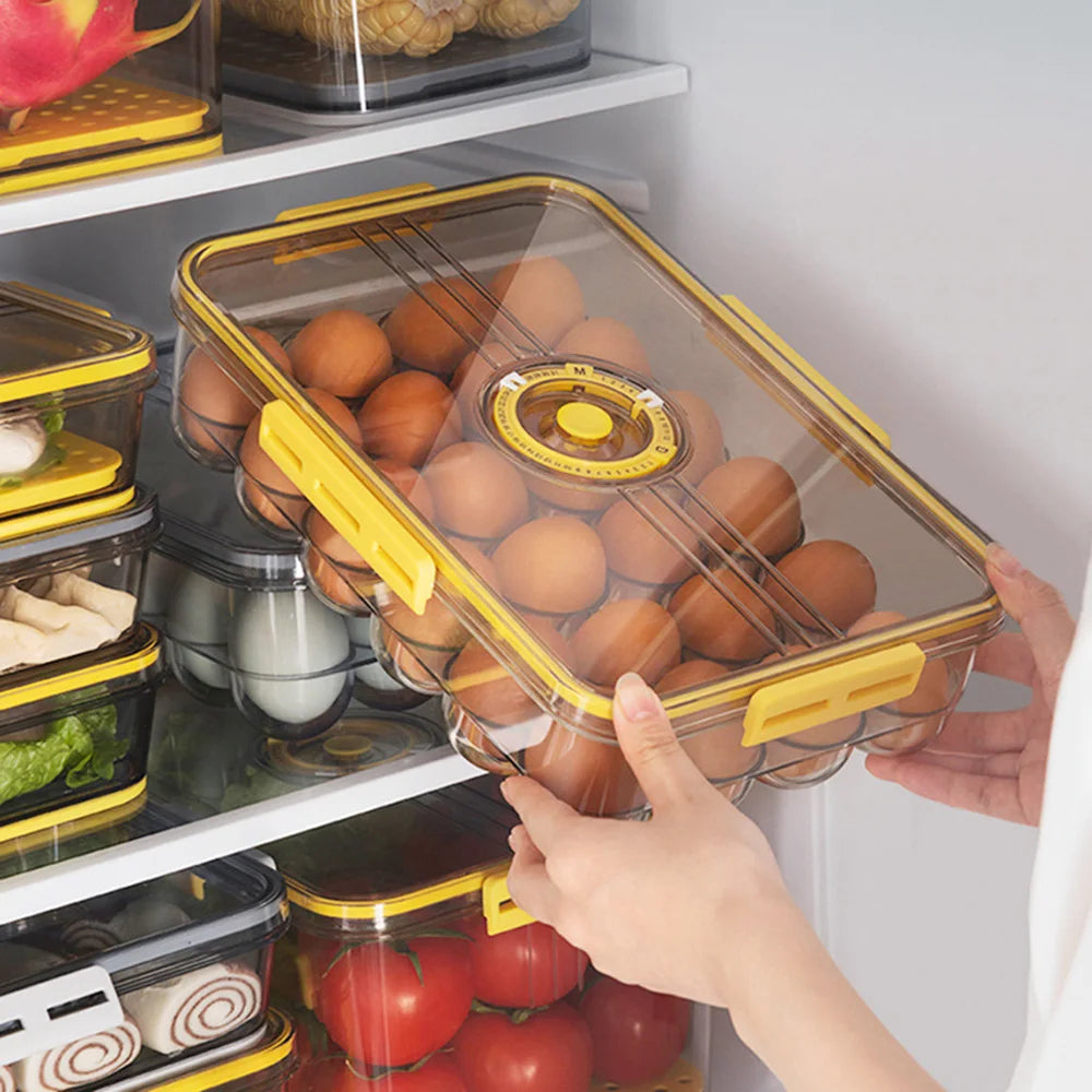 Grid Egg Storage Box Portable Egg Holder Container for Outdoor Camping Picnic Eggs Box Case Kitchen Organizer Case For Kitchen - Cook Lux