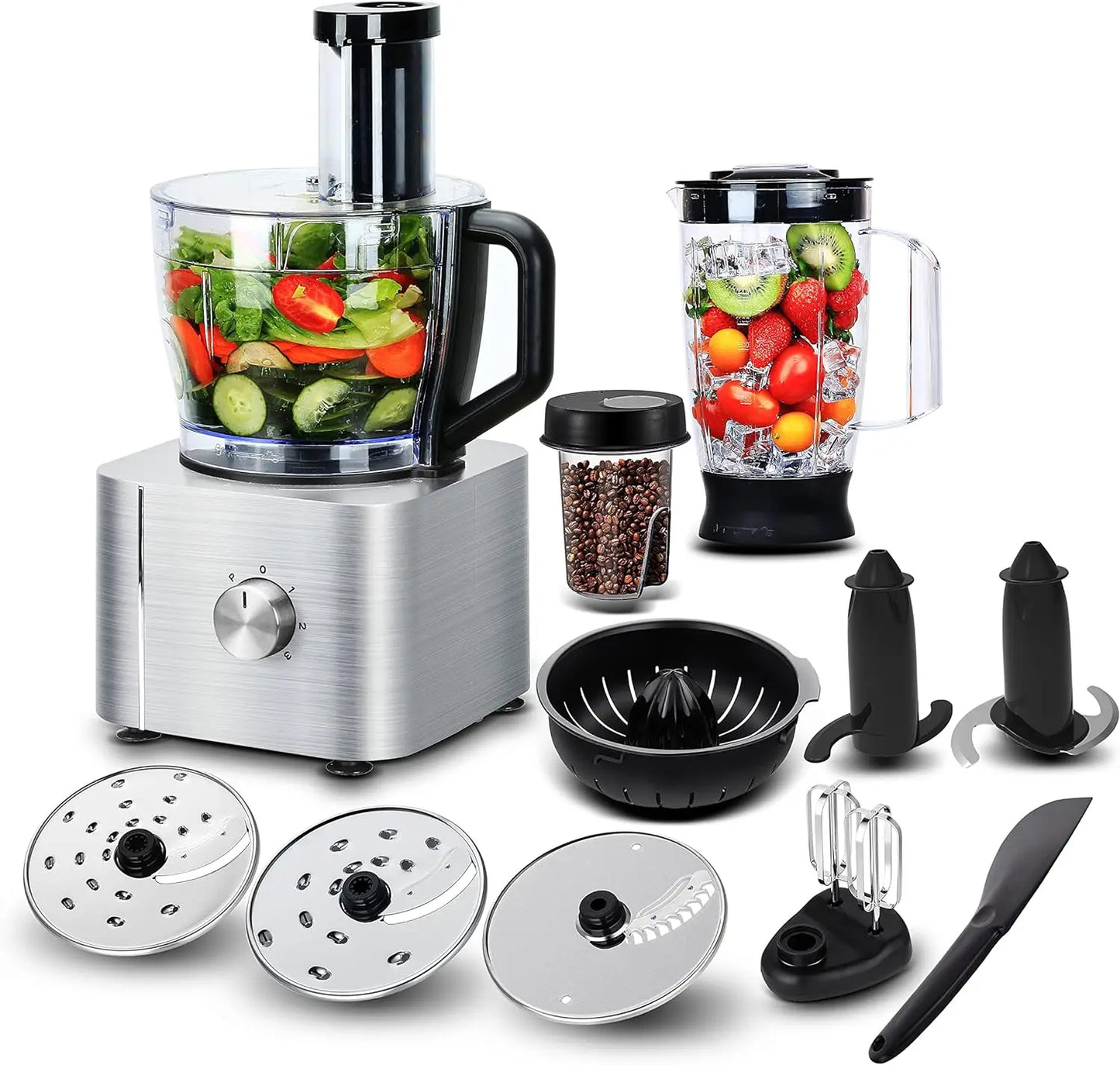 TopStrong Food Processor powerful 1100W motor for efficient food processing.