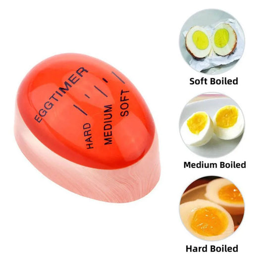 Colour changing egg cooker, showing soft-boiled stage.