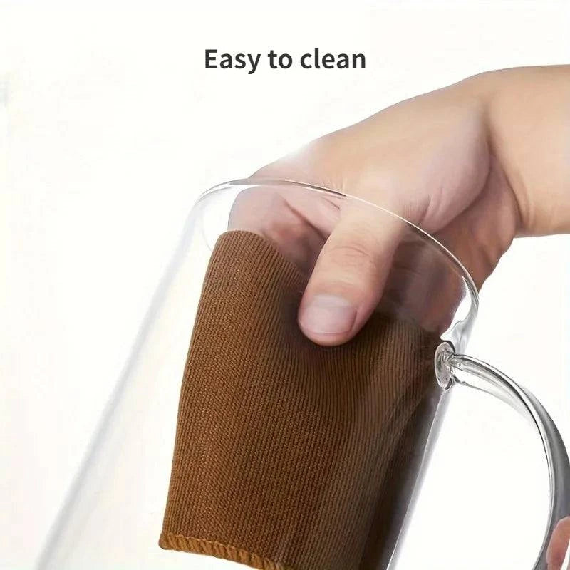 1L Large Glass Cup with Lid and Handle – Versatile Hydration Solution - Cook Lux