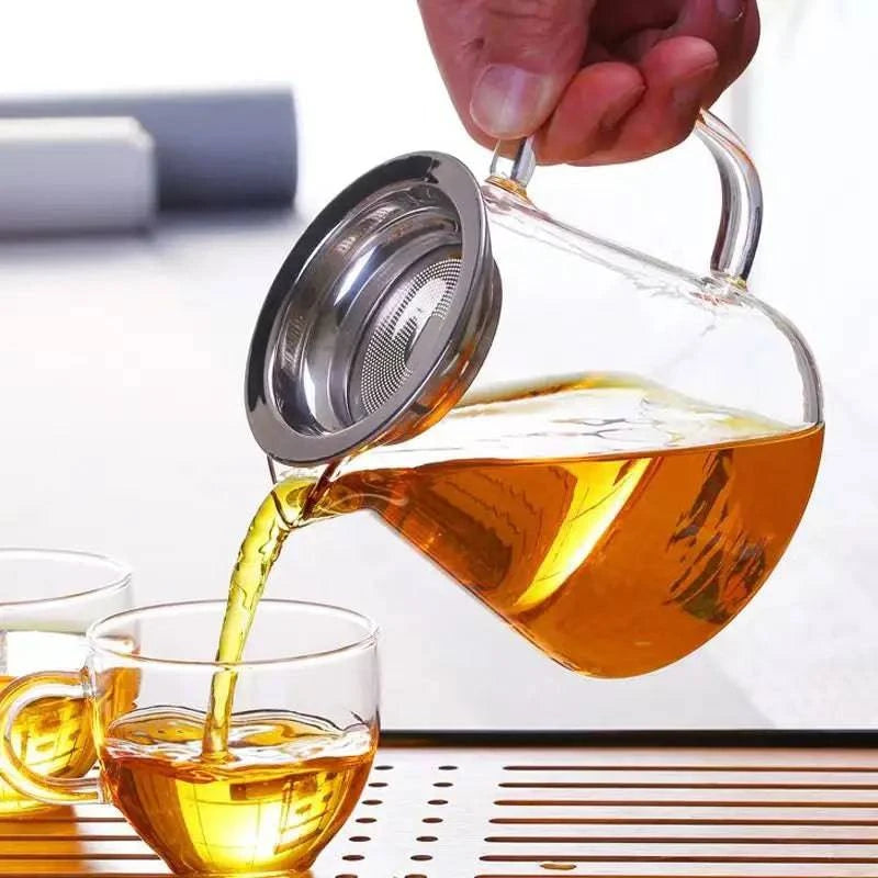 Heat-Resistant Clear Glass Teapot with Handle - Cook Lux