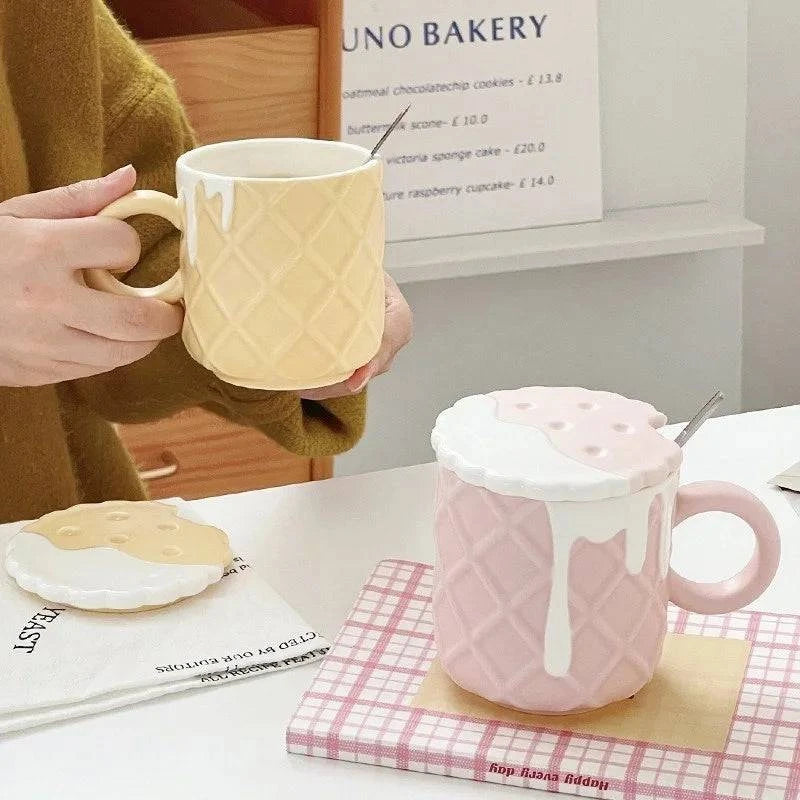 Indulge in Sweetness with Our Biscuit Pattern Coffee Mug - Cook Lux