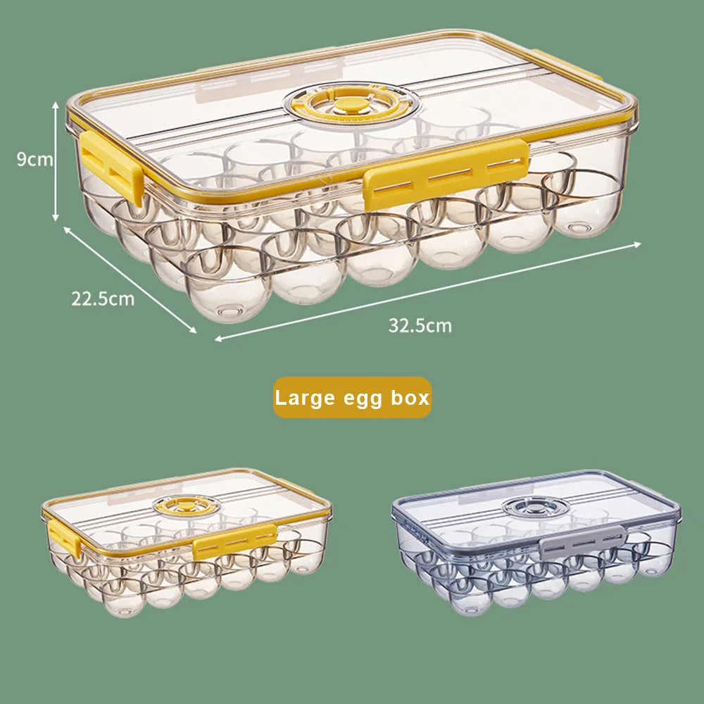 Grid Egg Storage Box Portable Egg Holder Container for Outdoor Camping Picnic Eggs Box Case Kitchen Organizer Case For Kitchen - Cook Lux
