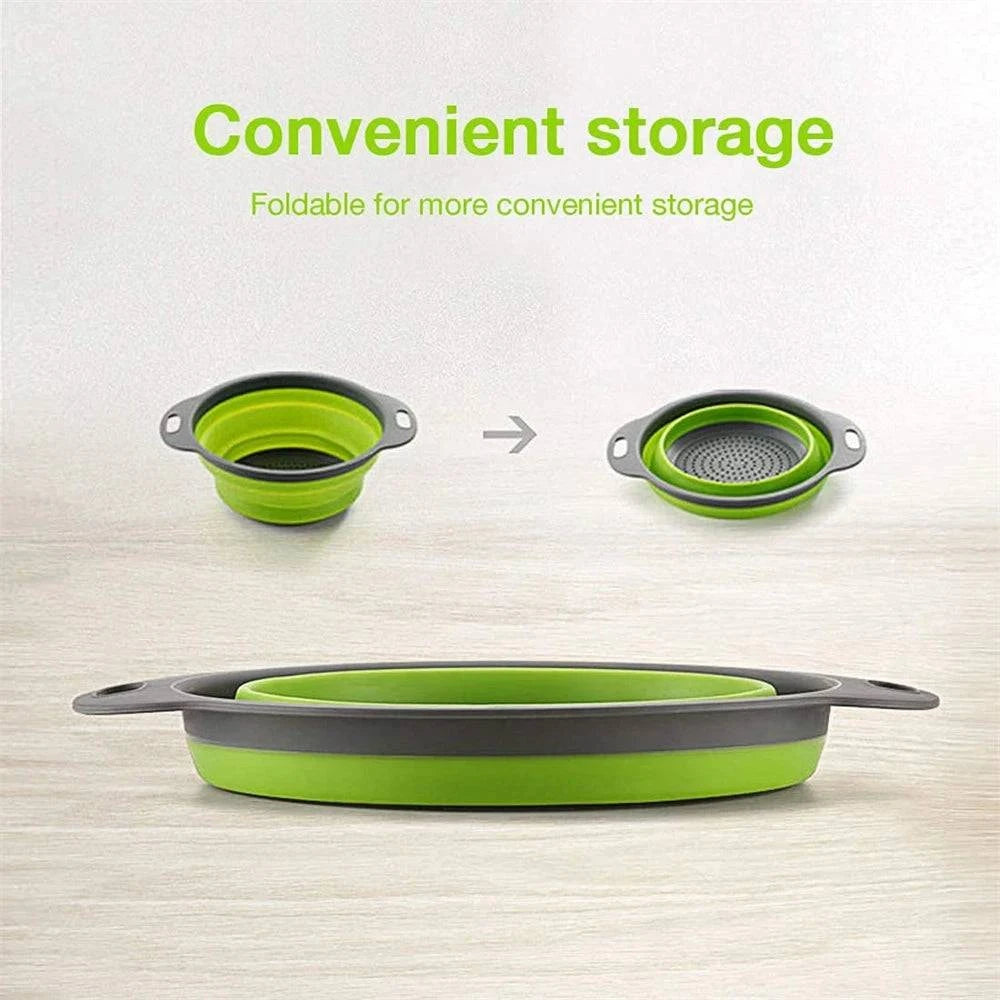 Foldable Silicone Drainer Basket - Space-Saving and Versatile - Cook Lux