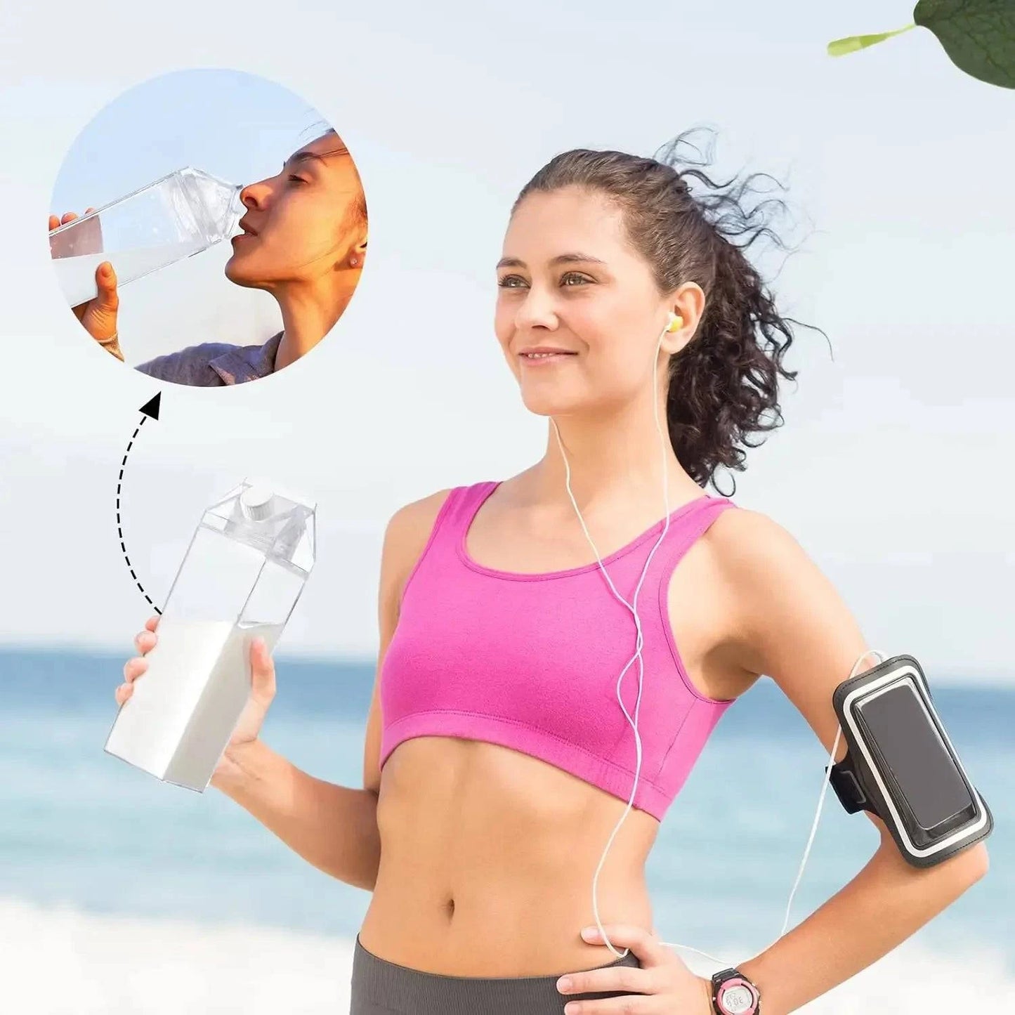 Eco-Friendly 2PCS Milk Carton Water Bottles | Stylish, Portable & Reusable Hydration Solution - Cook Lux