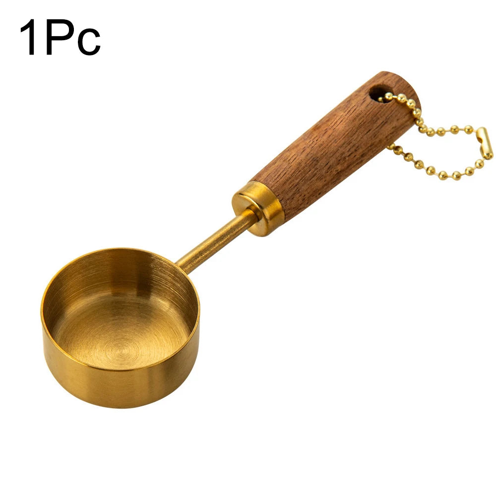 Exclusive wooden handle baking set gold, designer kitchen accessories.