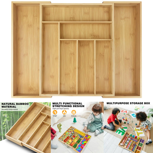 extendable cutlery tray for kitchen utensils and tools