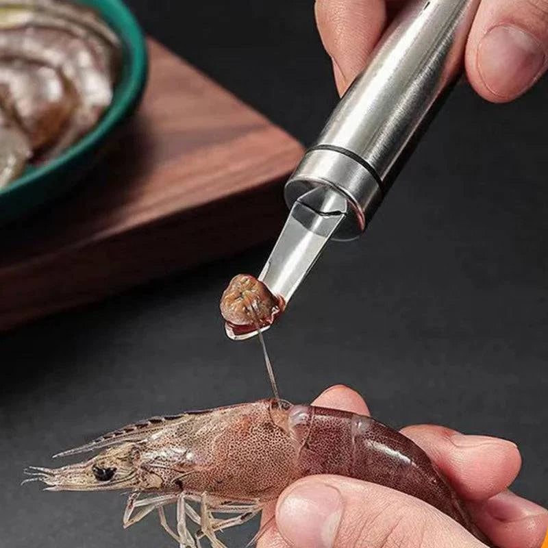 Transform Your Seafood Preparation with Our Ergonomic Stainless Steel Shrimp Deveiner Tool - Cook Lux