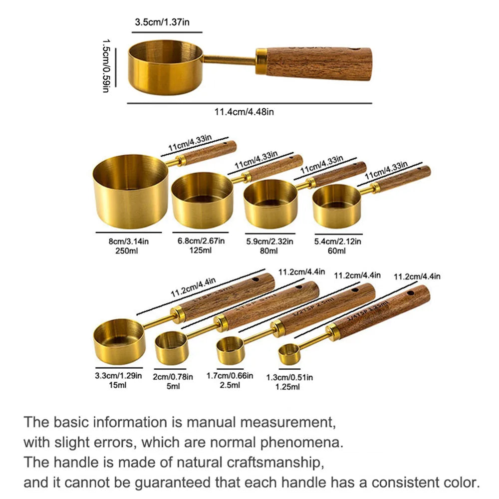 Professional gold plated baking tools, elegant kitchen set.