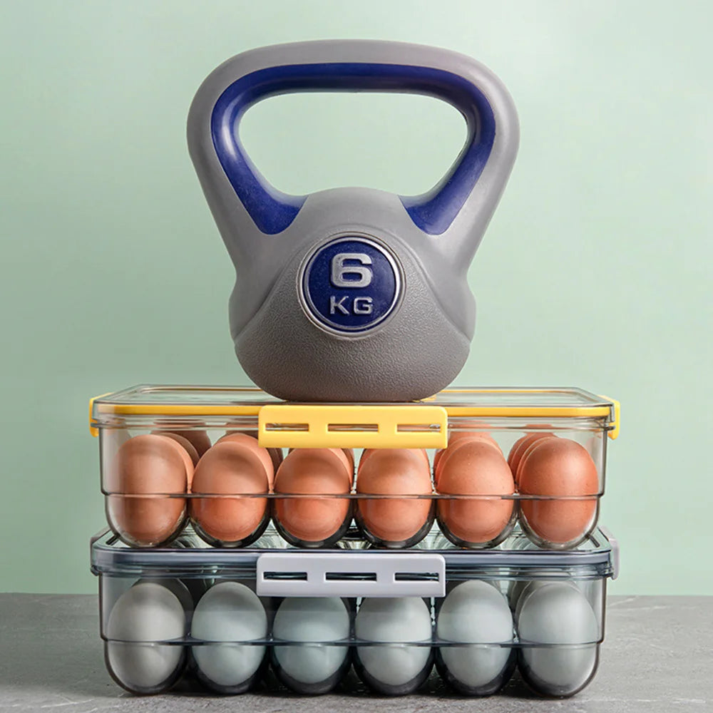 Grid Egg Storage Box Portable Egg Holder Container for Outdoor Camping Picnic Eggs Box Case Kitchen Organizer Case For Kitchen - Cook Lux