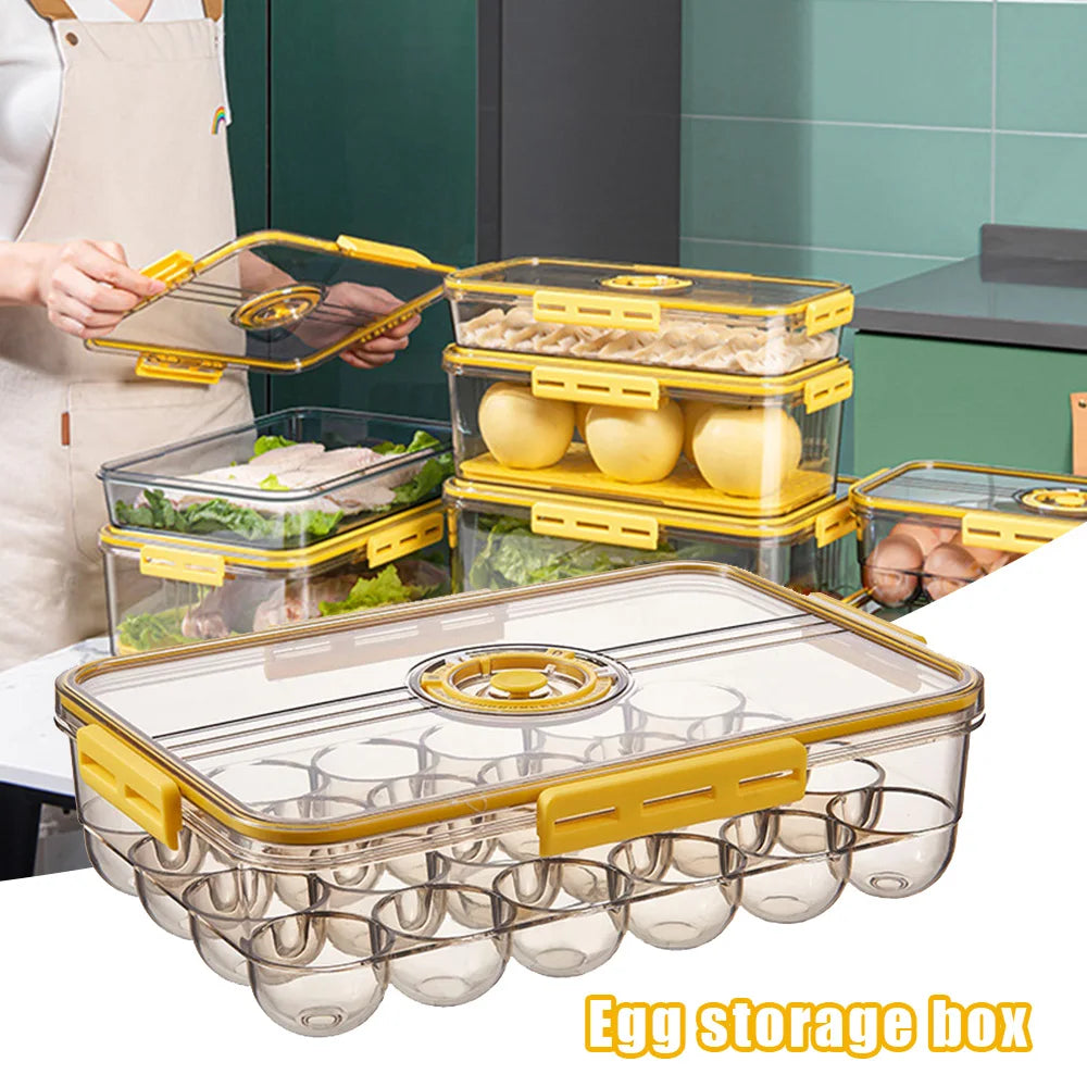 Grid Egg Storage Box Portable Egg Holder Container for Outdoor Camping Picnic Eggs Box Case Kitchen Organizer Case For Kitchen - Cook Lux