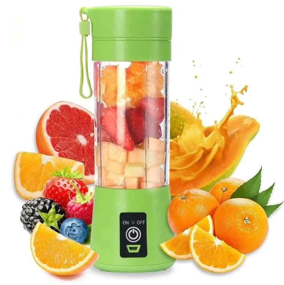 380ml fruit juicer with BPA-free bottle and stainless steel blades