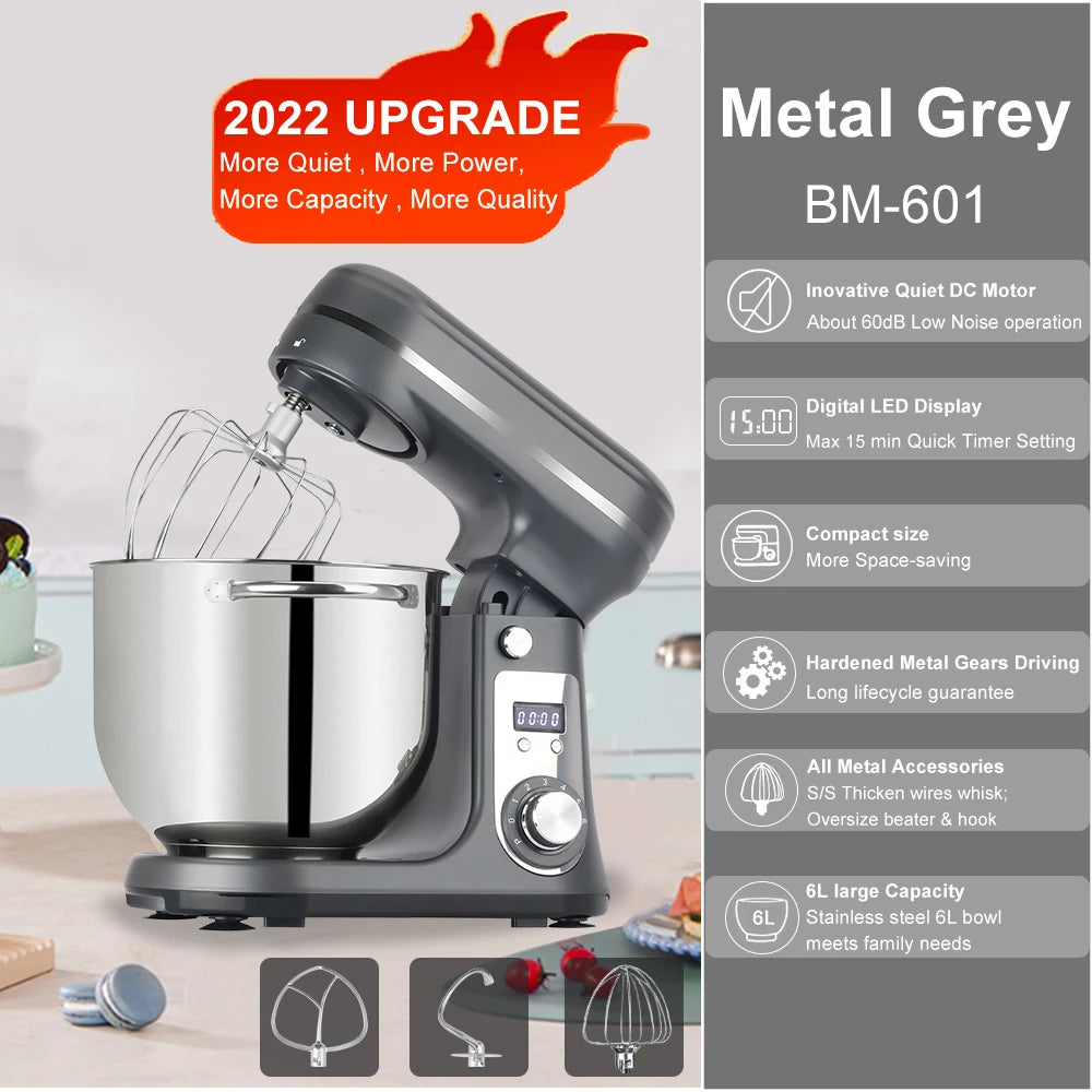 BioloMix pro stand mixer with wire whisk
