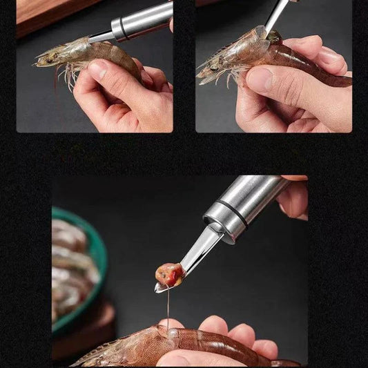 Transform Your Seafood Preparation with Our Ergonomic Stainless Steel Shrimp Deveiner Tool - Cook Lux