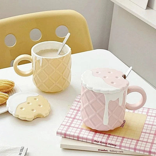 Indulge in Sweetness with Our Biscuit Pattern Coffee Mug - Cook Lux
