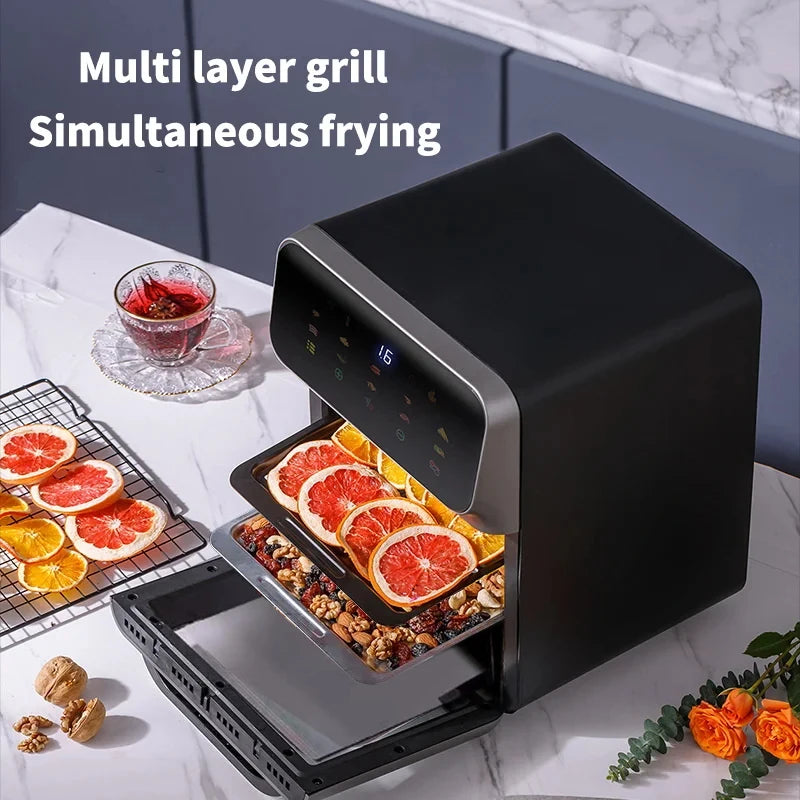 Premium oil-free convection oven, touch control display.