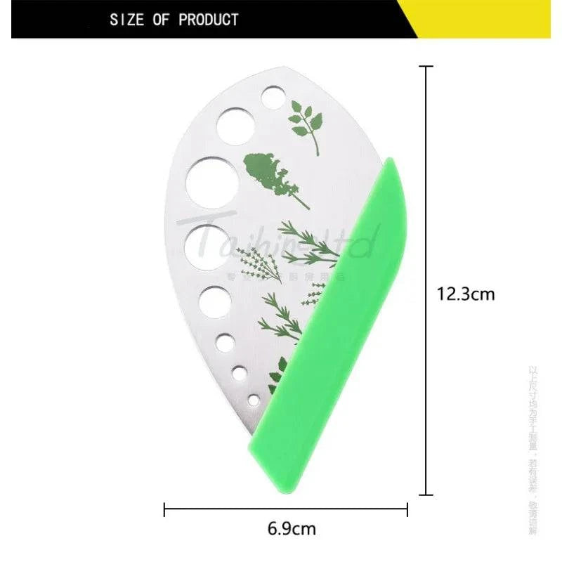 Durable 9-hole herb stripper and vegetable peeler with comfortable, anti-slip handle for home cooking
