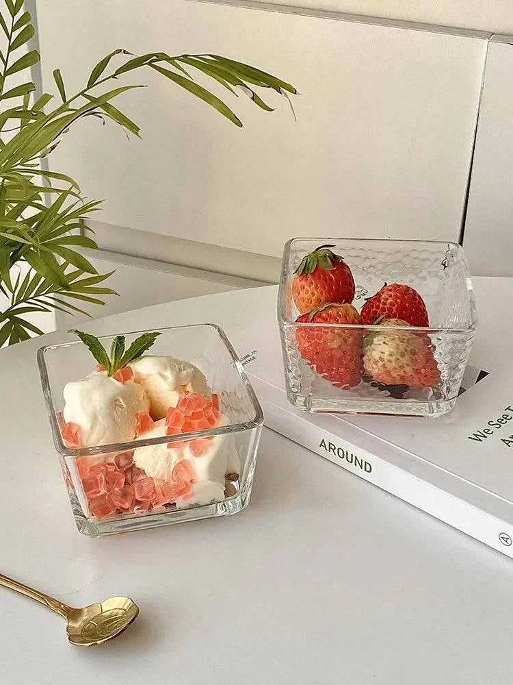 Simple Square Glass Bowl: Versatile Dining Elegance - Cook Lux