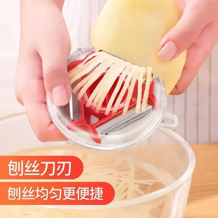 New 3 in 1 Magic Trio Peeler Set Slicer Shredder Peeler Julienne Cutter Multi Peel Blade Zesters Grater Kitchen Tool Accessories - Cook Lux