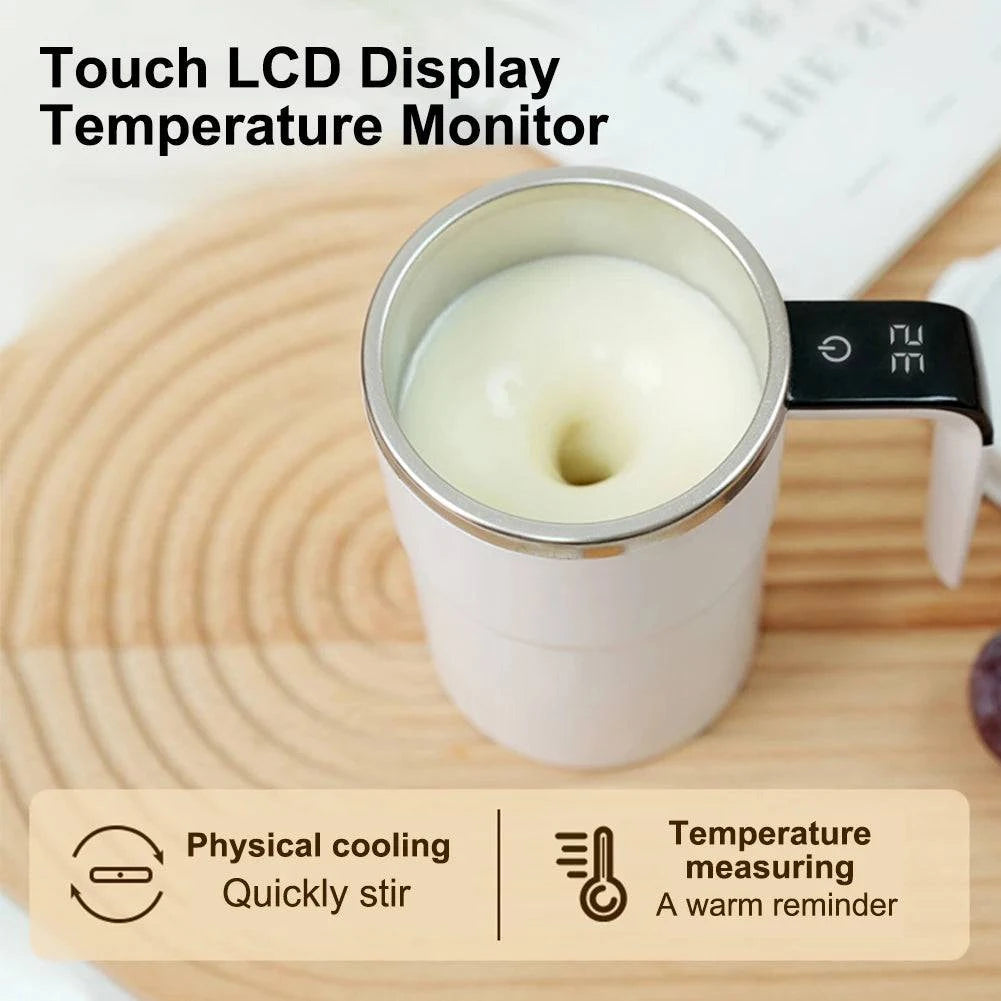 Magnetic Self-Stirring Coffee Cup - Effortless Mixing at Your Fingertips! - Cook Lux