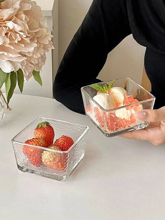 Simple Square Glass Bowl: Versatile Dining Elegance - Cook Lux