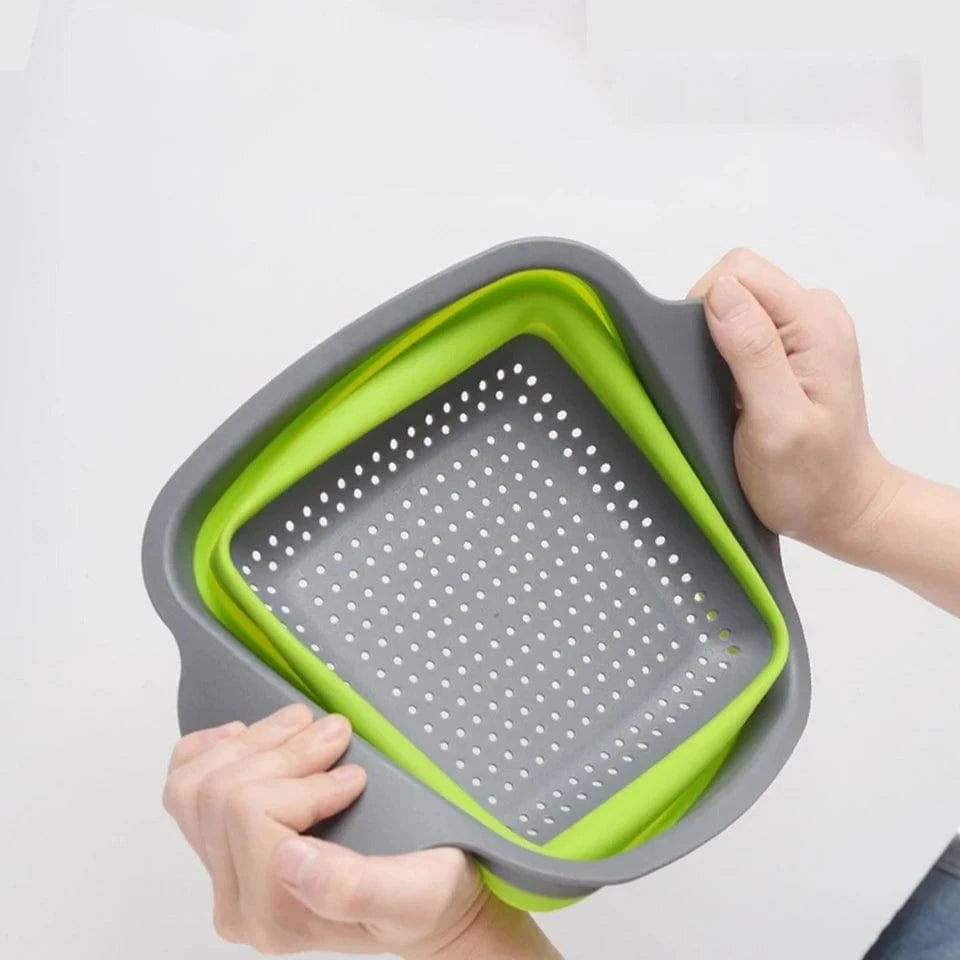 Foldable Silicone Drainer Basket - Space-Saving and Versatile - Cook Lux