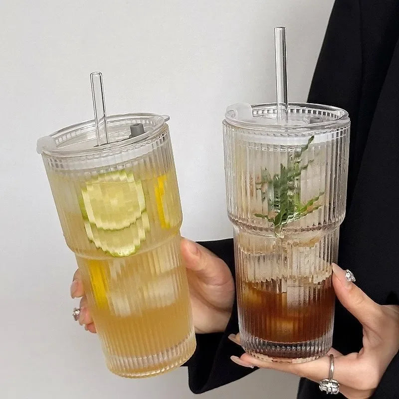 Eco-friendly glass for iced coffee and juice