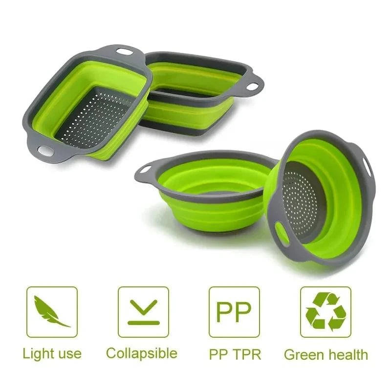 Foldable Silicone Drainer Basket - Space-Saving and Versatile - Cook Lux
