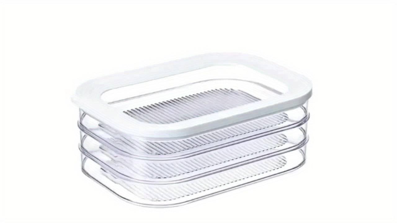 3-Layer Leak-Proof Food Storage Container Set - Reusable, Airtight Seal for Deli Meats, Produce & Snacks - Perfect Kitchen Organizer - Cook Lux