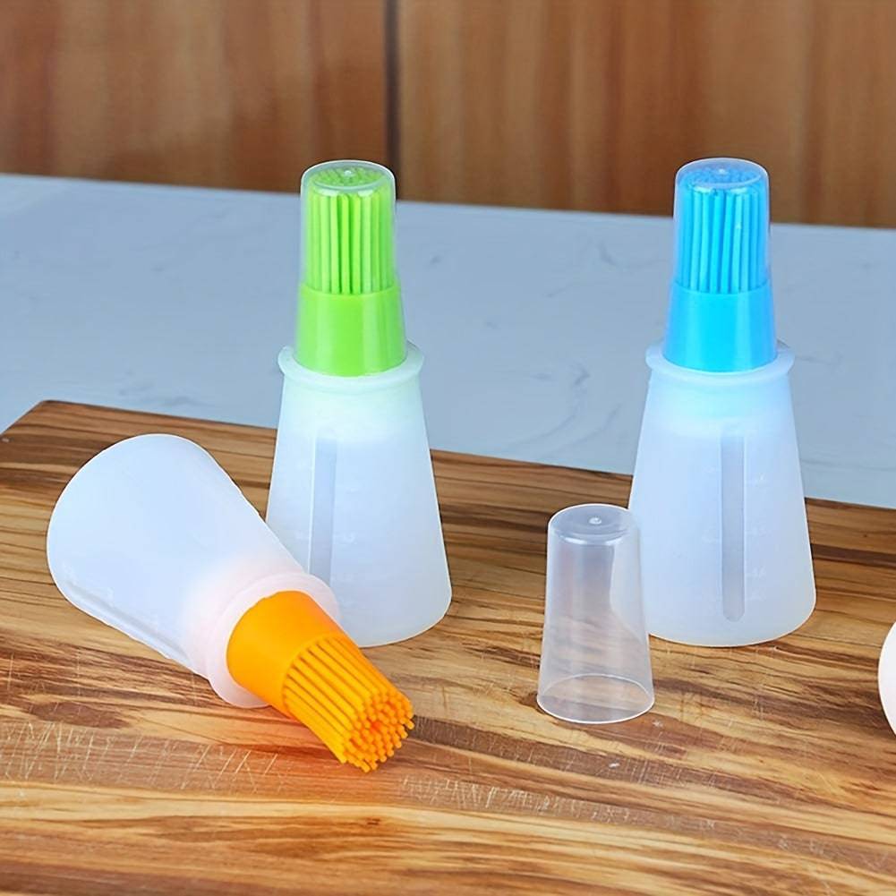 Versatile Silicone Oil Brush and Dispenser – Perfect for Grilling, Baking, and BBQ - Cook Lux