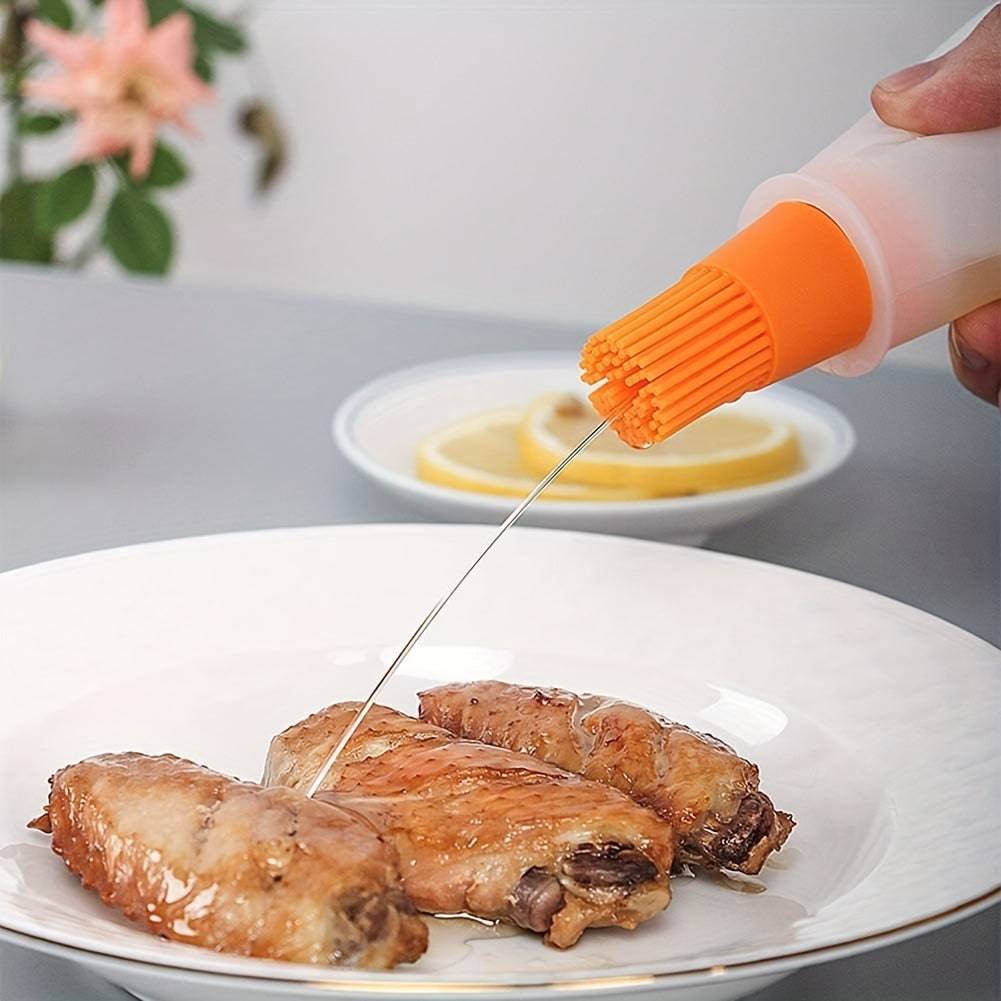 Versatile Silicone Oil Brush and Dispenser – Perfect for Grilling, Baking, and BBQ - Cook Lux