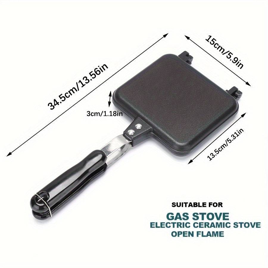 Durable aluminum non-stick sandwich maker with ergonomic handle