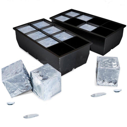 Deep Ice Grid Silicone Ice Mold – 8 Large Cubes, Food-Grade & Durable - Cook Lux